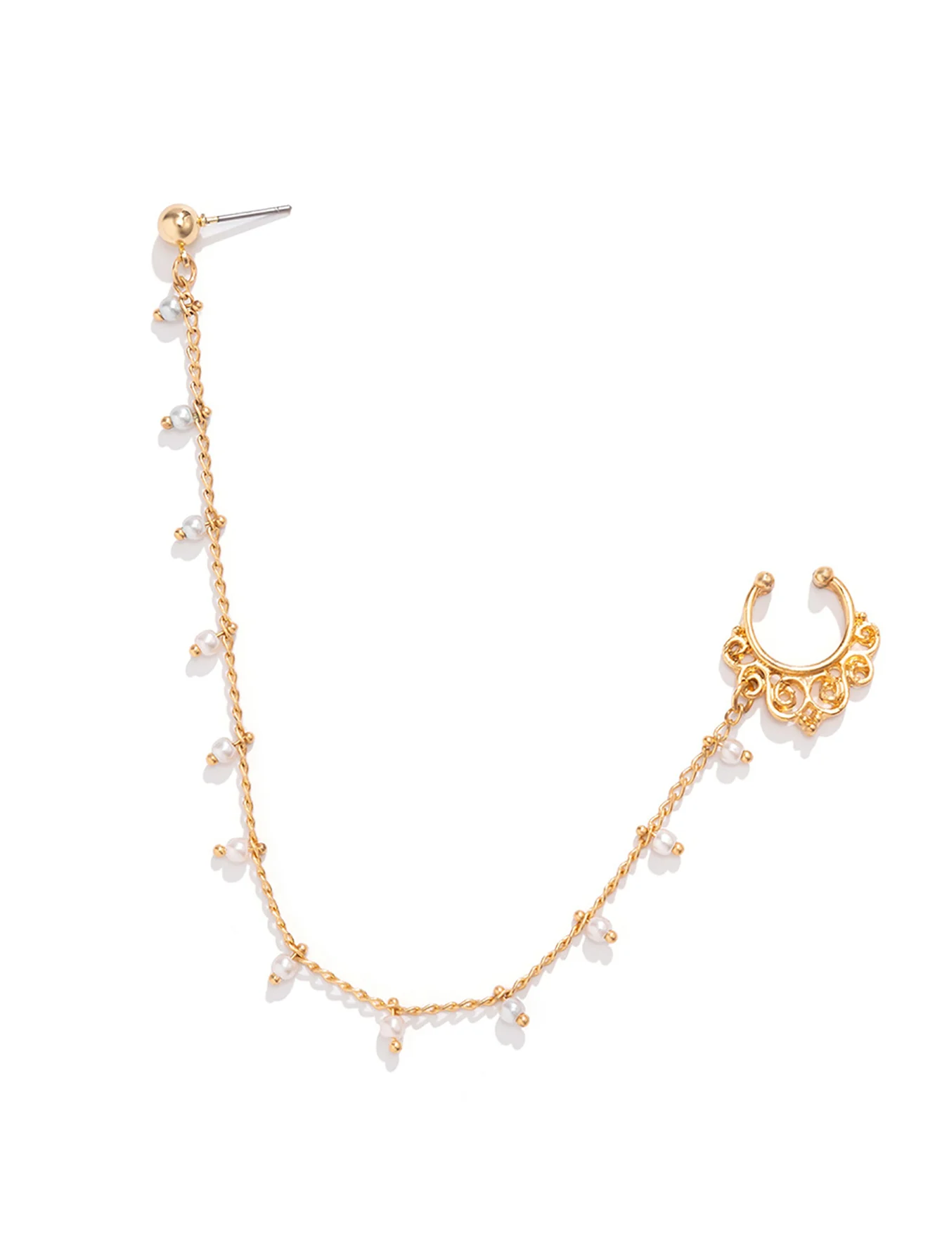 Европейская и американская мода новинка цепочка с бахромой зажим для носа милые