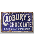 Cadburys, винтажный металлический настенный знак с изображением шоколадной плиты в стиле ретро