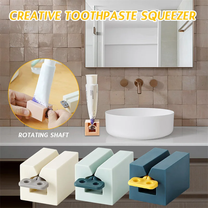 

1PC Plastic Toothpaste Tube Squeezer Rolling Holder Bathroom Supply Clip-on Facial Cleanser Squeezer Tooth Cleaning Accessories