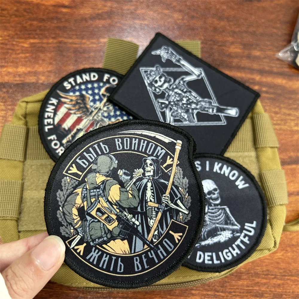 Тактическая нашивка с российским скелетом легиона я восхитительный моральный