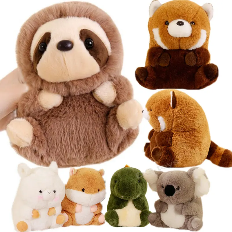 

Soft Ferry Plush Baby Sloth Toy Stuffed Kawaii Roll Up Boby Red Panda Raccoon Alpaca Hamster Dinosaur Koala Cuddly Appease Doll