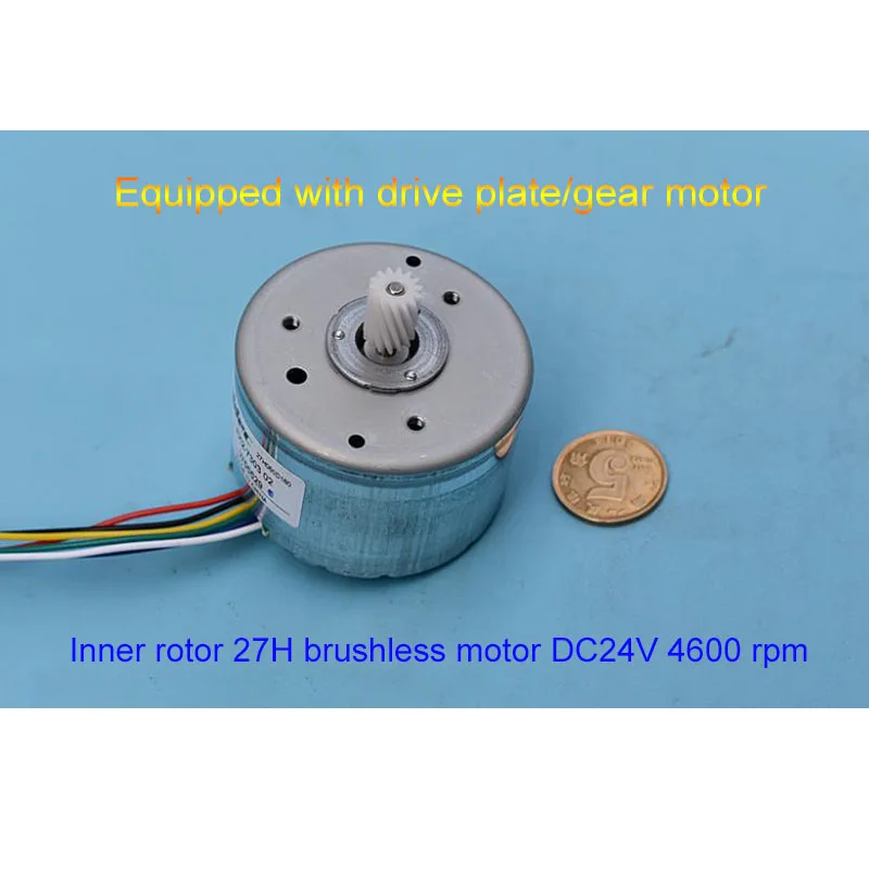 

Equipped With Drive Plate/Internal Rotor of Gear Motor 27H Brushless Motor DC 24V 4600 Rpm