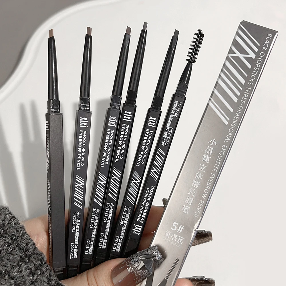 Стойкий карандаш для бровей Двойные головки Водостойкий без пятен