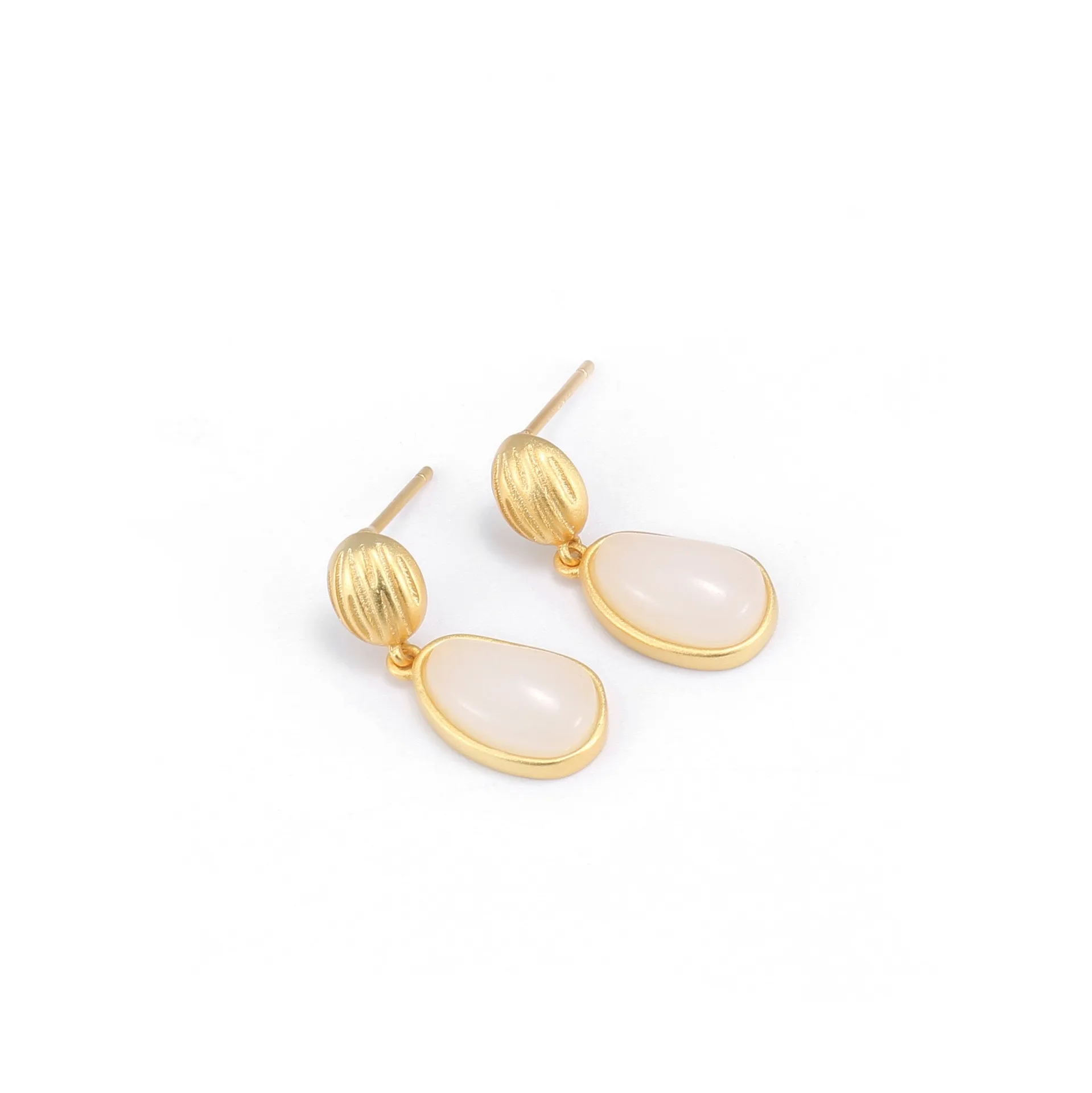 ES120 ZFSILVER 925 Серебряные корейские модные свежие серьги из гетянийской яшмы с