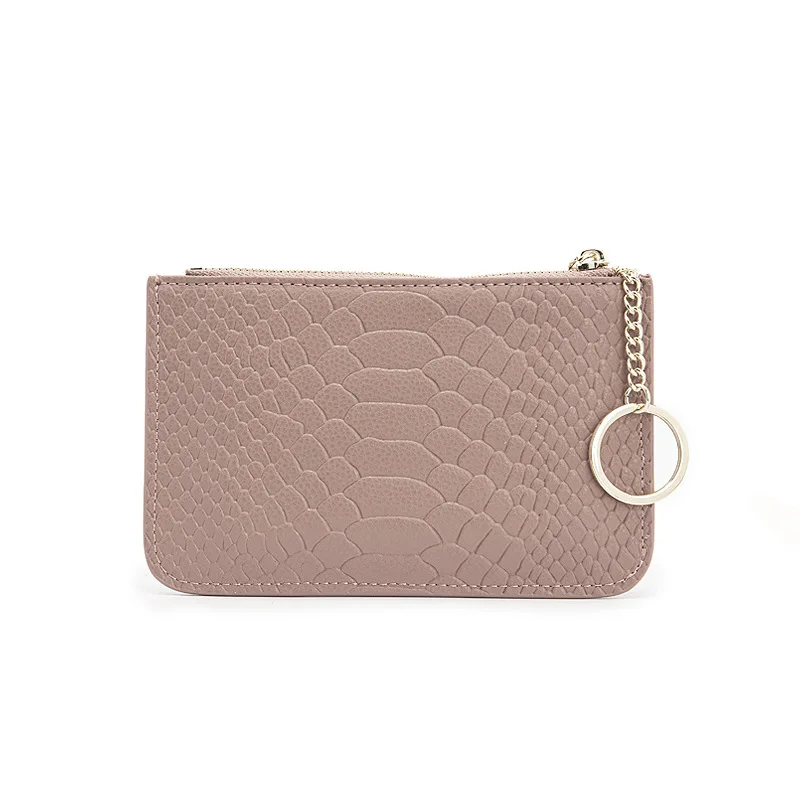 Короткие Чехлы для монет из натуральной кожи с узором змеиной кошельки круглыми