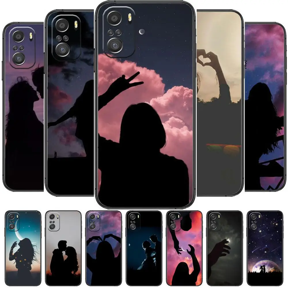 

HD-back with you Phone Case For xiaomi mi 11 Lite pro Ultra 10s 9 8 MIX 4 FOLD 10T 5g Black Cover Silicone Back Prett