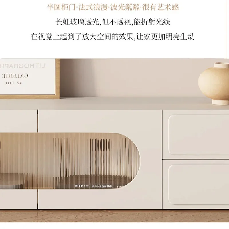 Кремовый стиль подставки для телевизора развлекательный центр шкаф хранения