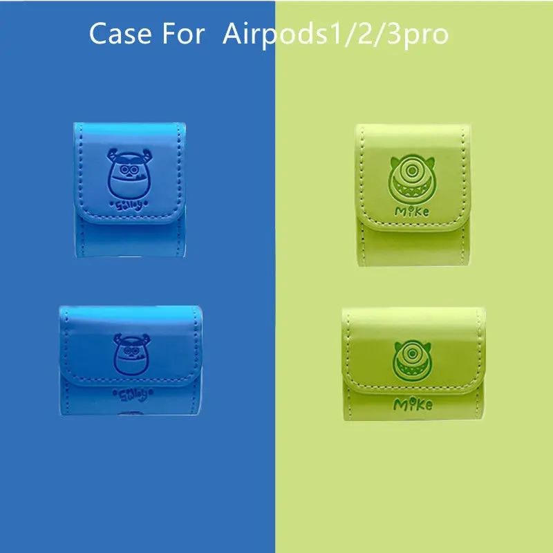 

Disney Cartoon Monsters University Leather Case for Apple Airpods 1/2 Pro Wireless Bluetooth Earphone Protective Case