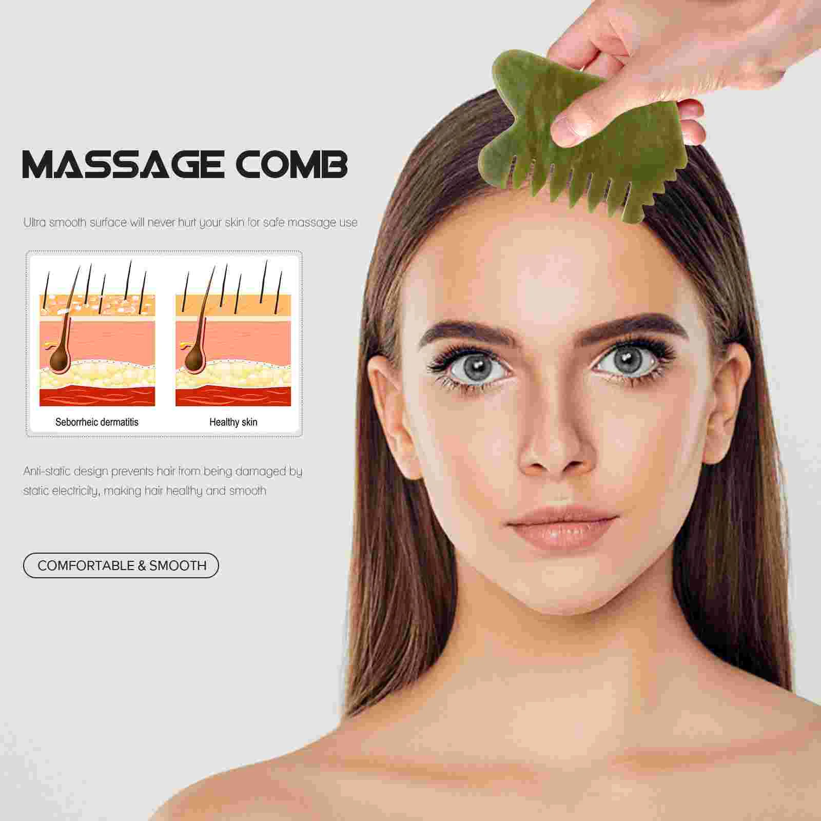 Xiuyan Jade Массажная расческа Скребковая бытовая массажная поставка для домашнего