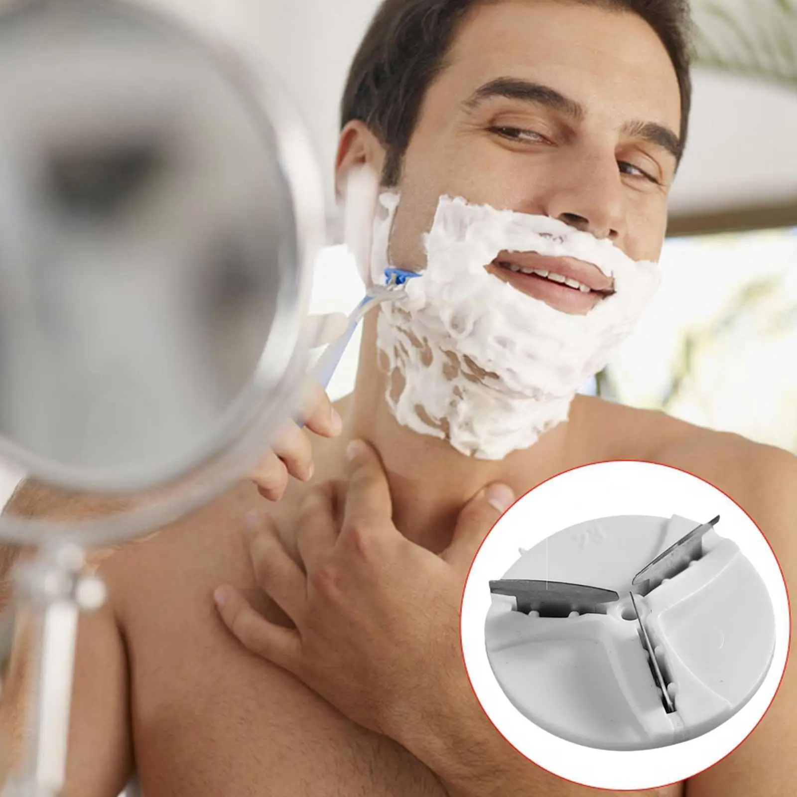 

5.4cm Mini Electric Shaver Pocket Size Waterproof Razor Washable 40dB 3/6 Cutter Heads Portable Replacement Blade Shaver H6Y7