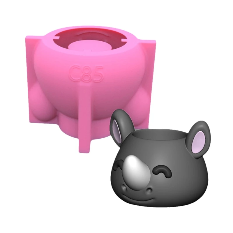 

2022 геометрические силиконовые формы в виде маленького Рино из гипса, коробка для хранения, форма для изготовления суккулентов, горшков, цве...