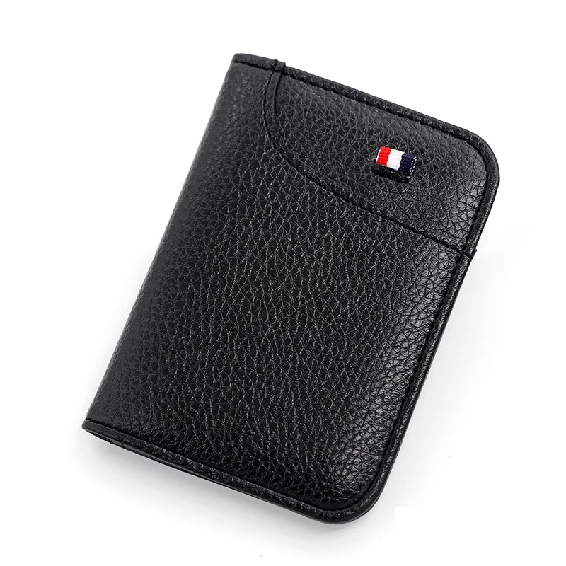 Men's Card Holder New Slim Wallet High Quality Leather Purse Fashion PU Male Money Clip Business ID Credit Card Bag Coin Purse