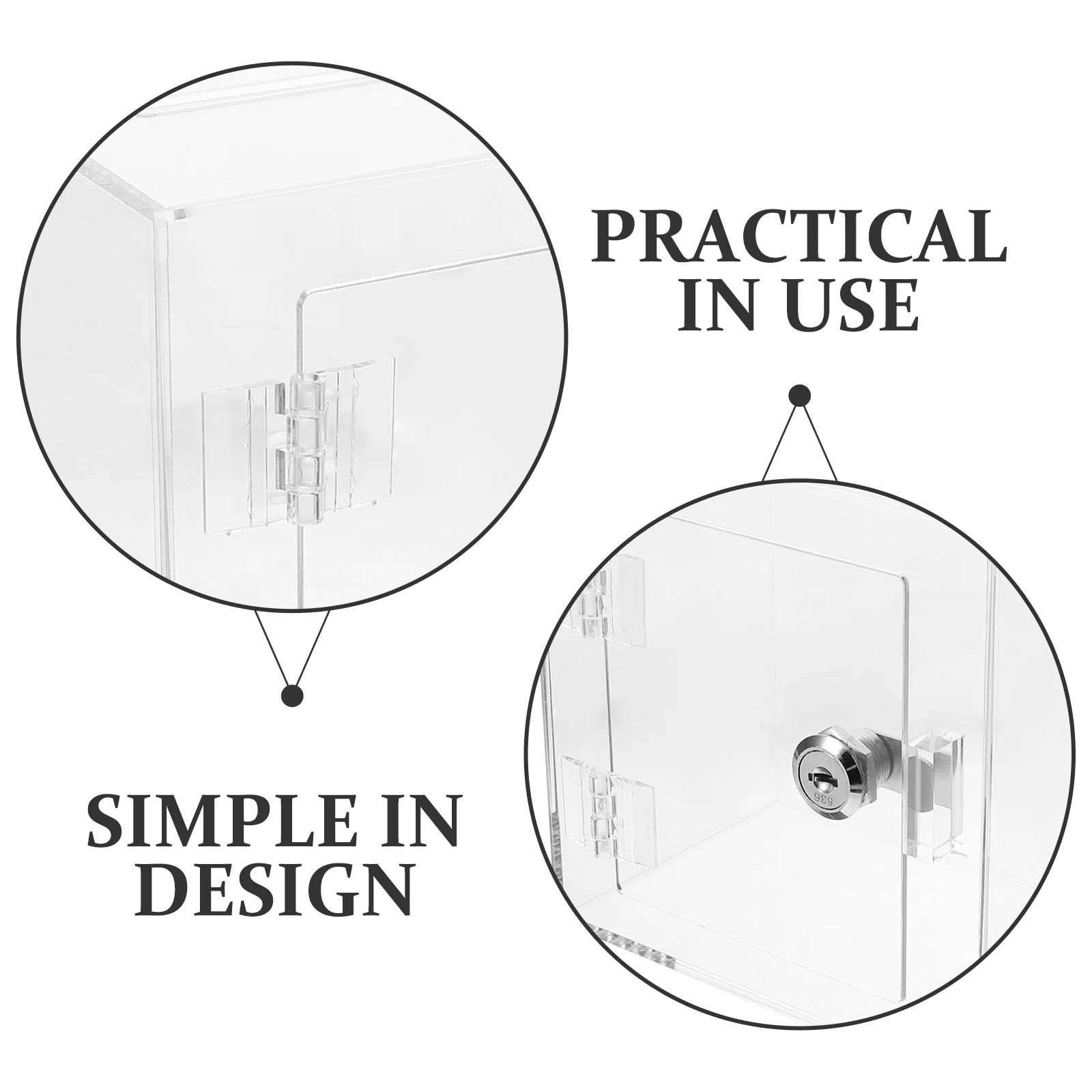 Коробки Прозрачный акриловый прозрачный оконный почтовый ящик для