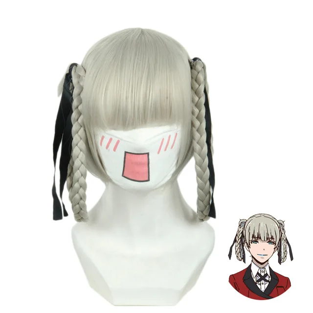 

Парик для косплея высокого качества из аниме «Kakegurui», термостойкий синтетический ворс момобами и шапочкой