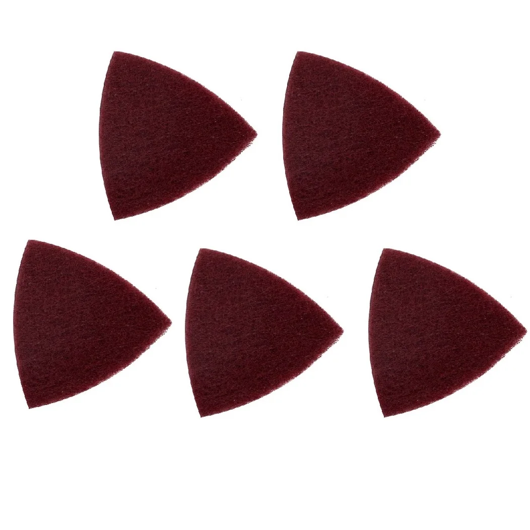 

5 Pcs Triangle Scouring Pad Nylon Polishing Pad 90mm/3.5inch Self-Adhesive Plate Grinding Pad For Polishing Grinding Accessories