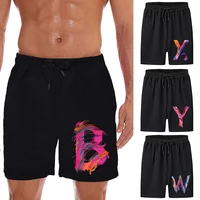 newest men casual shorts summer new male printing drawstring shorts mens breathable comfortable shorts men beach shorts