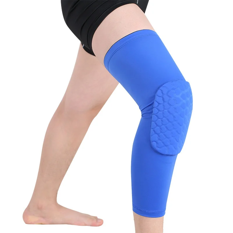 

1 PC Knee Pad Support Basketball Honeycomb Elastic Collision Leg Brace Breathable Compression Leg Sleeve Calf Protective Gear