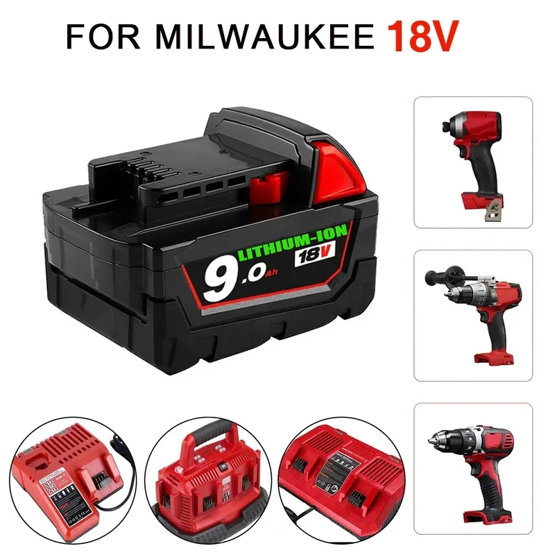 Оригинальный сменный литий-ионный аккумулятор 18 в 1815 Ач для Milwaukee M18