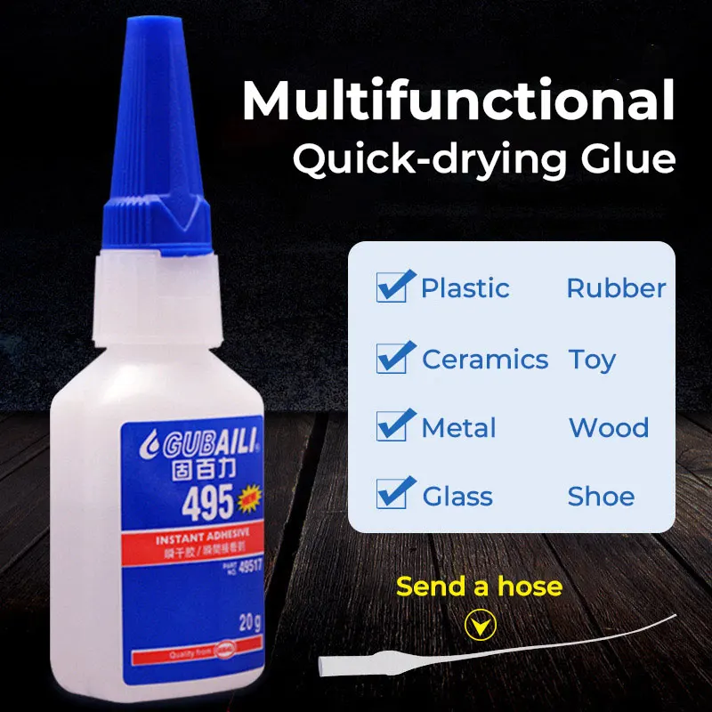 

20ml Instant Adhesive Gule 401 403 406 424 495 496 498 Quick Dry Stronger Super Glue Multi-Purpose Repair Tools Universal