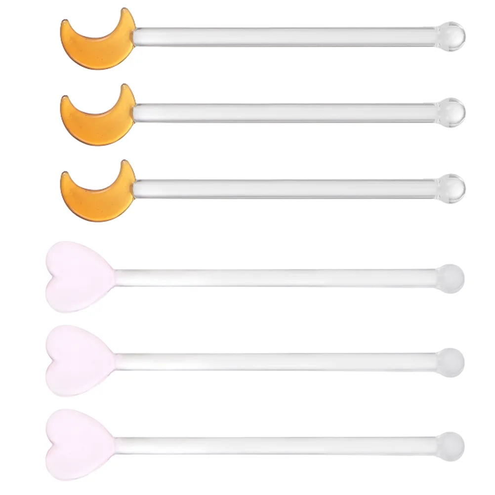 

6Pcs Delicate Swizzle Sticks Decorative Cocktail Stirrers Decors