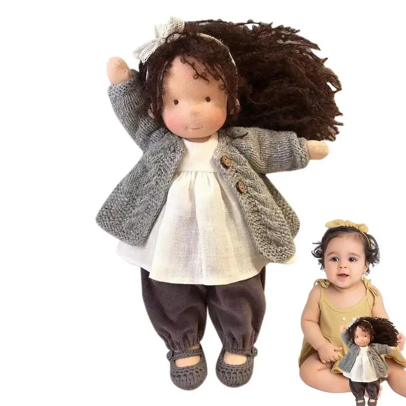 

Handmade Plush Doll Girls Rag Auspicious Doll Children Cute Little Girl Dolls Stuffed Plush Toy Dolls For Kids Toddlers Infants