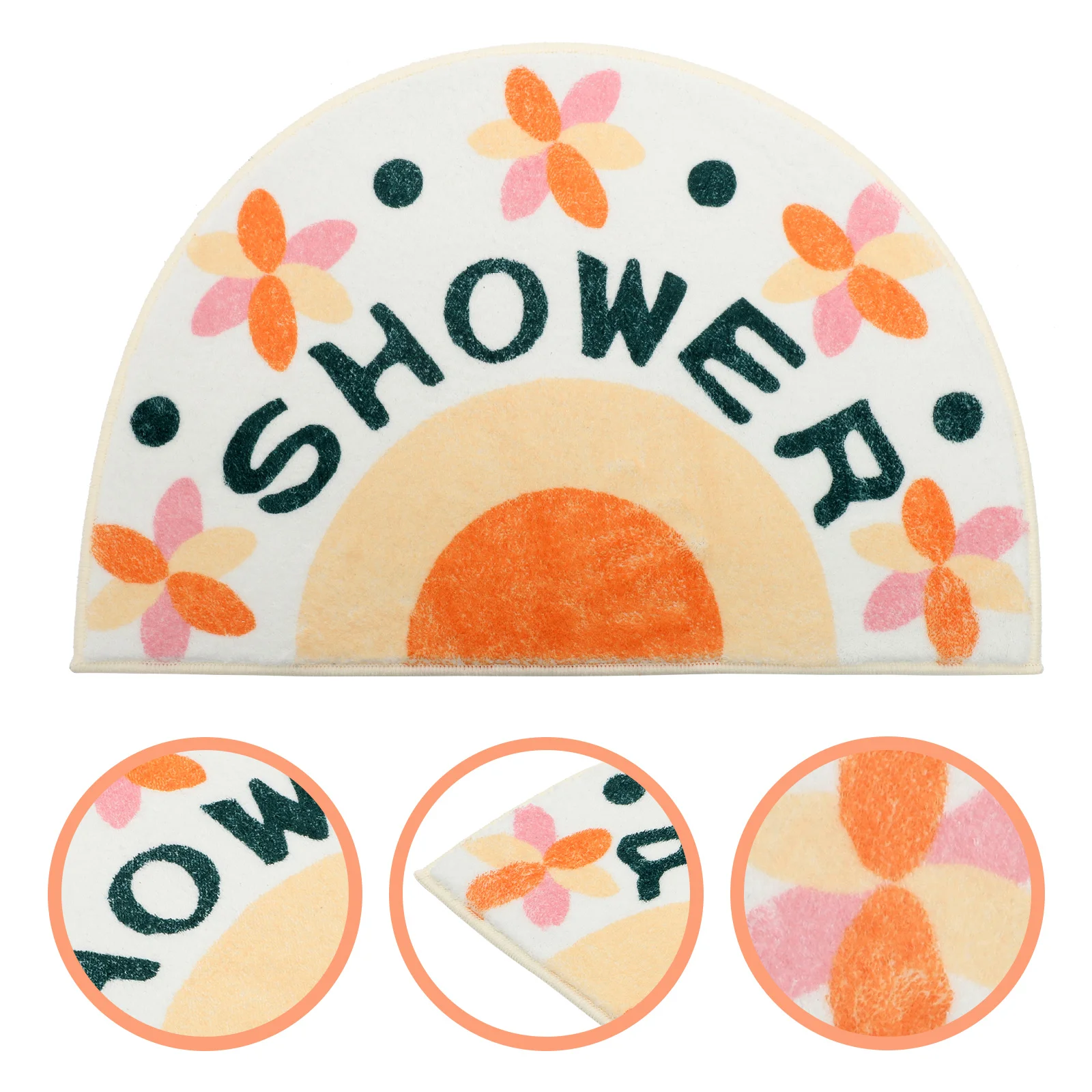 

Bathroom Floor Mat Bathroom Rug Half Round Bath Rug Absorbent Bath Mat Half Circle Rug Bathroom Mat Bath Mat