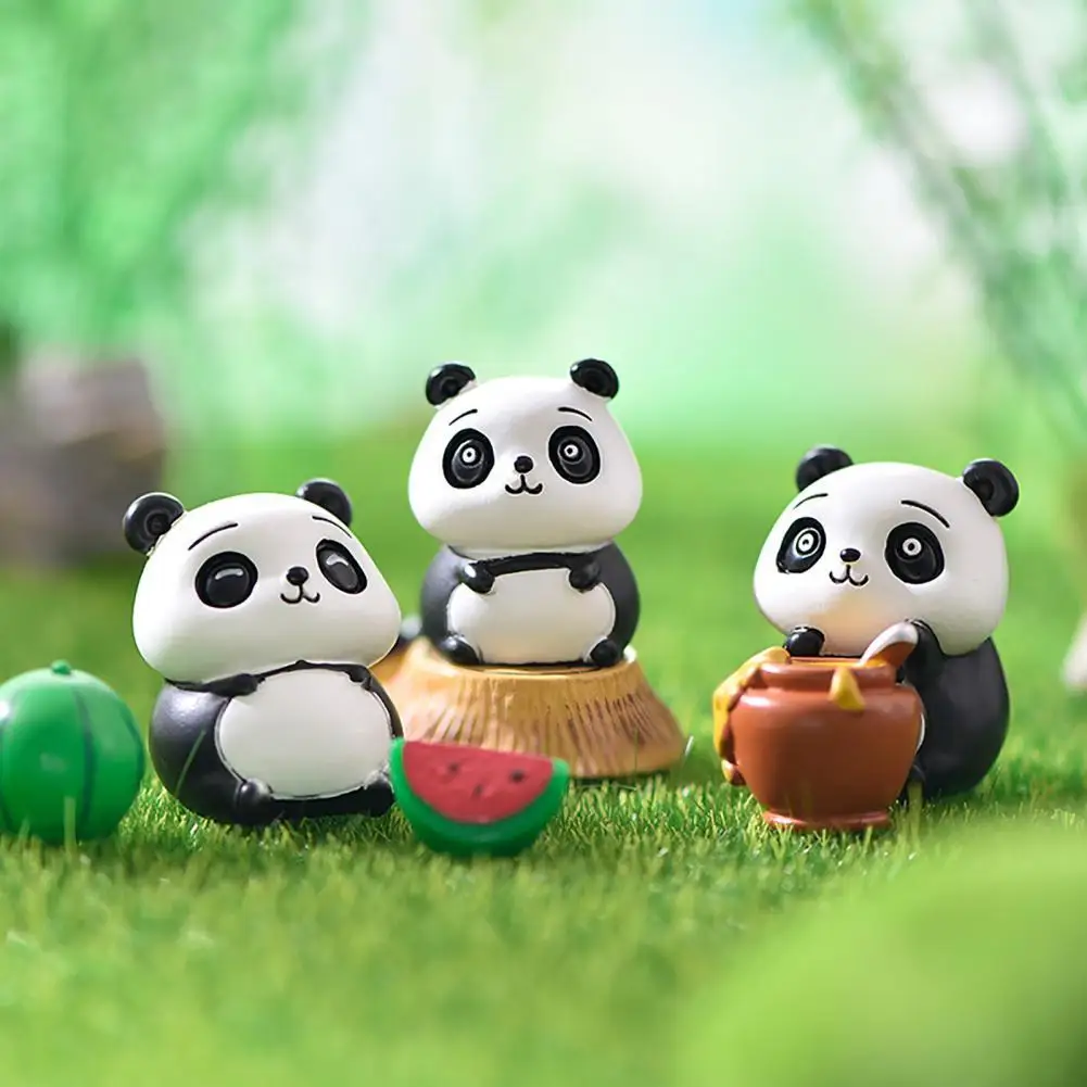 

Восхитительное искусственное милое сказочное садовое миниатюрное украшение для дома в виде панды