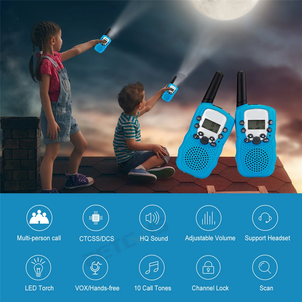 MMLRADIO Walkie Talkie Children 2 Pcs Children's Radio Receiver Walkie-Talkie Kids Birthday Gift Child Toys for Boys Girls