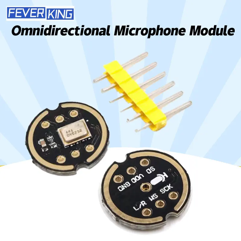 

LIVE Omnidirectional Microphone Module I2S Interface INMP441 MEMS High Precision Low Power Ultra Small Volume for ESP32