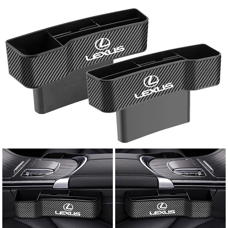 

4s Auto Logo Leather Car Seat Gap Storage Box Organizer Bag For Lexus CT200h ES300h ES250 IS250 IS200 GS300 GS460 GX470 LS400 LX