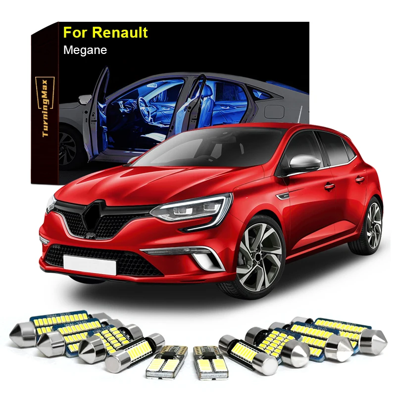 

Canbus Interior Lights LED Bulbs For Renault Megane CC MK1 2 3 4 1995-2018 Hatchback Coupe Cabriolet Indoor Lamp Car Accessories