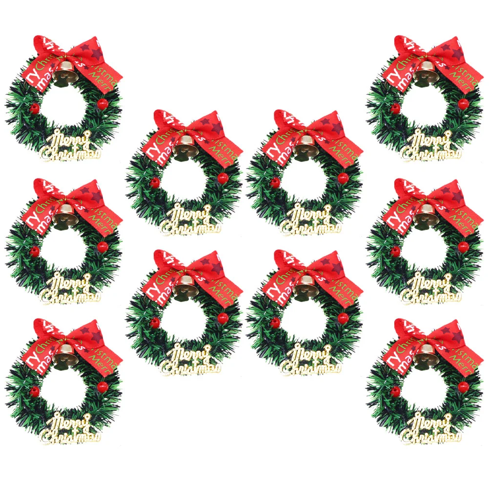 

Christmas Small Wreath Decorative Simulated Garland Mini Xmas Artificial Ornament