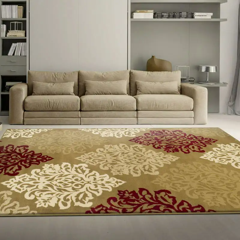 

Modern Floral Indoor Area Rug Mat Yellowstone Alfombra cocina Girl room decor Living room rug extra large Room decor cute Area r
