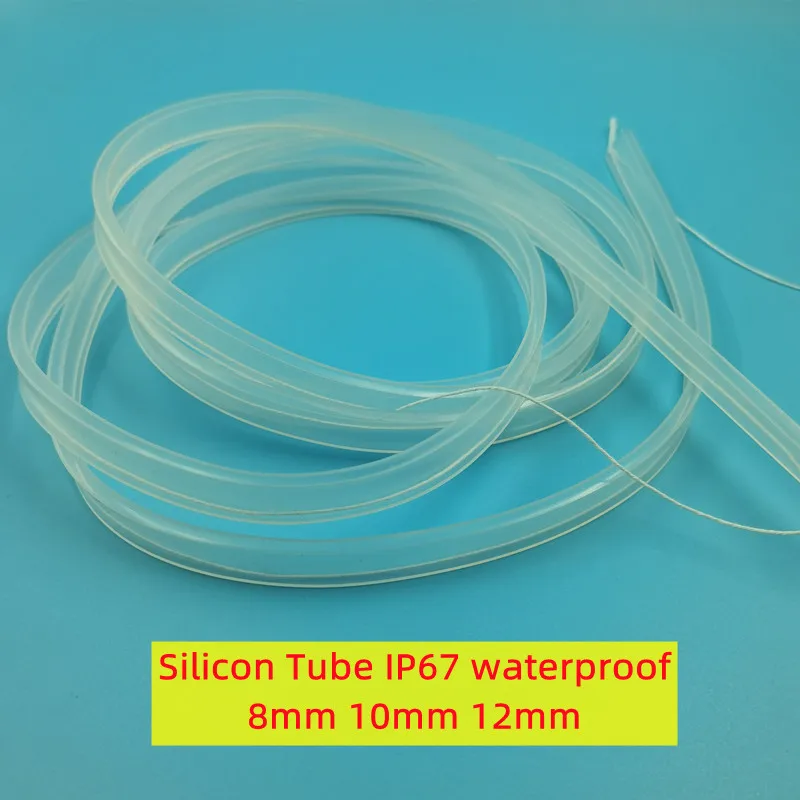 5 м/10 м длина 8 мм/10 мм/12 мм силиконовая трубка IP67 для SMD 5050 3528 3014 5630 ws2801 ws2811 ws2812b