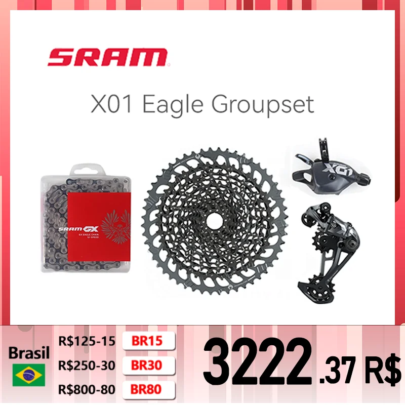 

SRAM X01 EAGLE 1X12 12 скоростной MTB велосипедный групповой набор триггерный переключатель передач задний переключатель передач GX Задняя кассета цепочка с орлом 10-52T