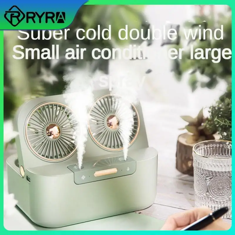 

Portable Small Spray Fans Long Endurance Water-cooled Spray Fan Double-leaf Spray Humidification Usb Desktop Air Conditioning