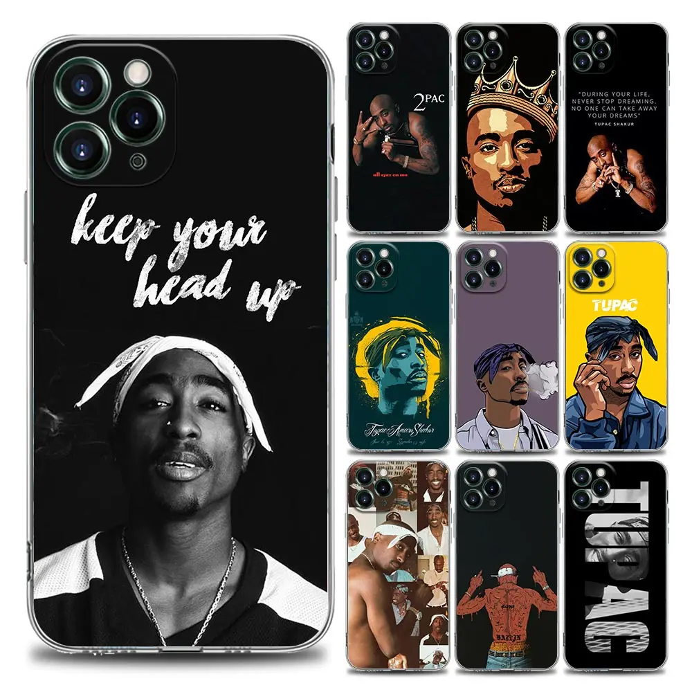 

Yinuoda Rapper 2pac Tupac Clear Phone Case for iPhone 11 12 13 Pro Max 7 8 SE XR XS Max 5 5s 6 6s Plus Soft Silicone