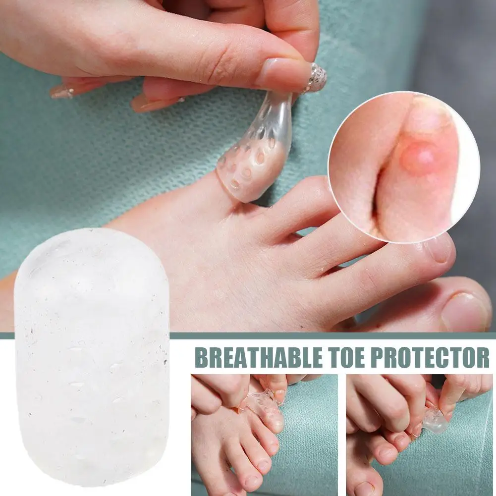 

10Pcs Silicone Toe Caps Little Toe Tube Corns Blisters Corrector Anti-Friction Breathable Toe Protector Prevents Blisters