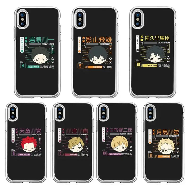 

Haikyuu Hinata Attacks anime Phone Case Transparent soft For iphone 12 11 13 7 8 6 s plus x xs xr pro max mini