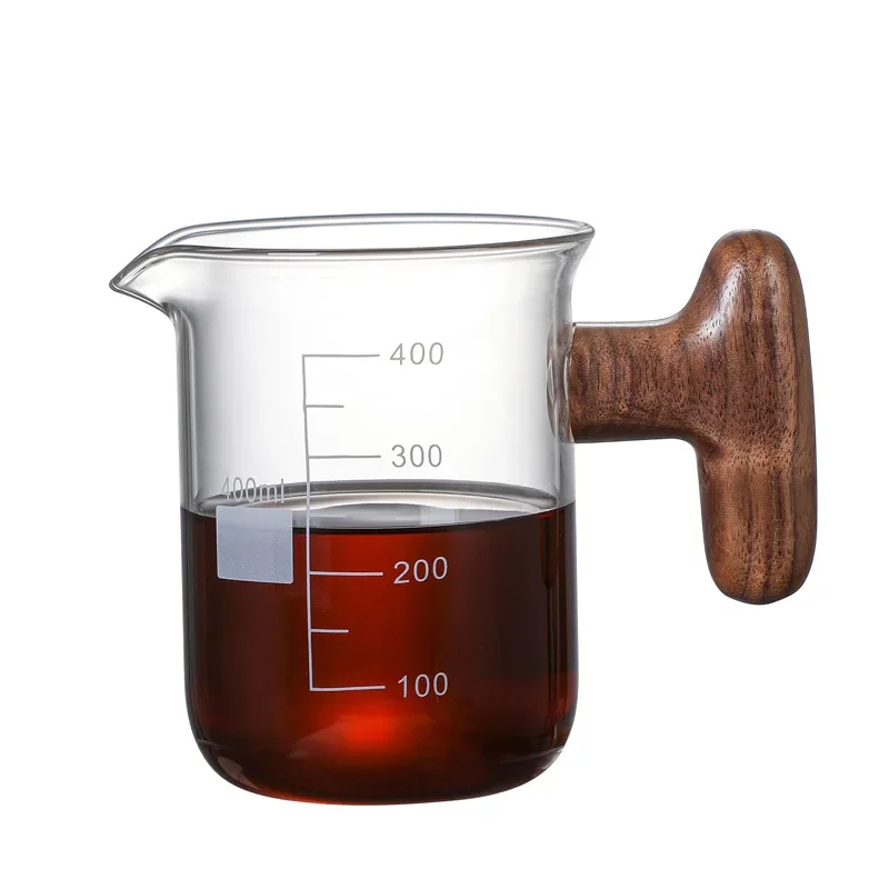 

Tea Pot Coffee Kettle Teapot Glass Pots Jug New Walnut Side Handle Coffee Maker High Borosilicate Glass Sharing Pot