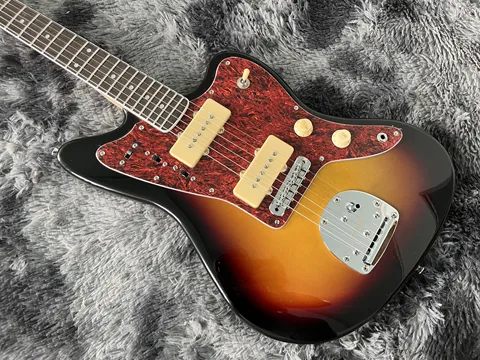 Китайская OEM электрическая гитара Sunburst Color Jazz Master с деревянным корпусом и кленовым горлом
