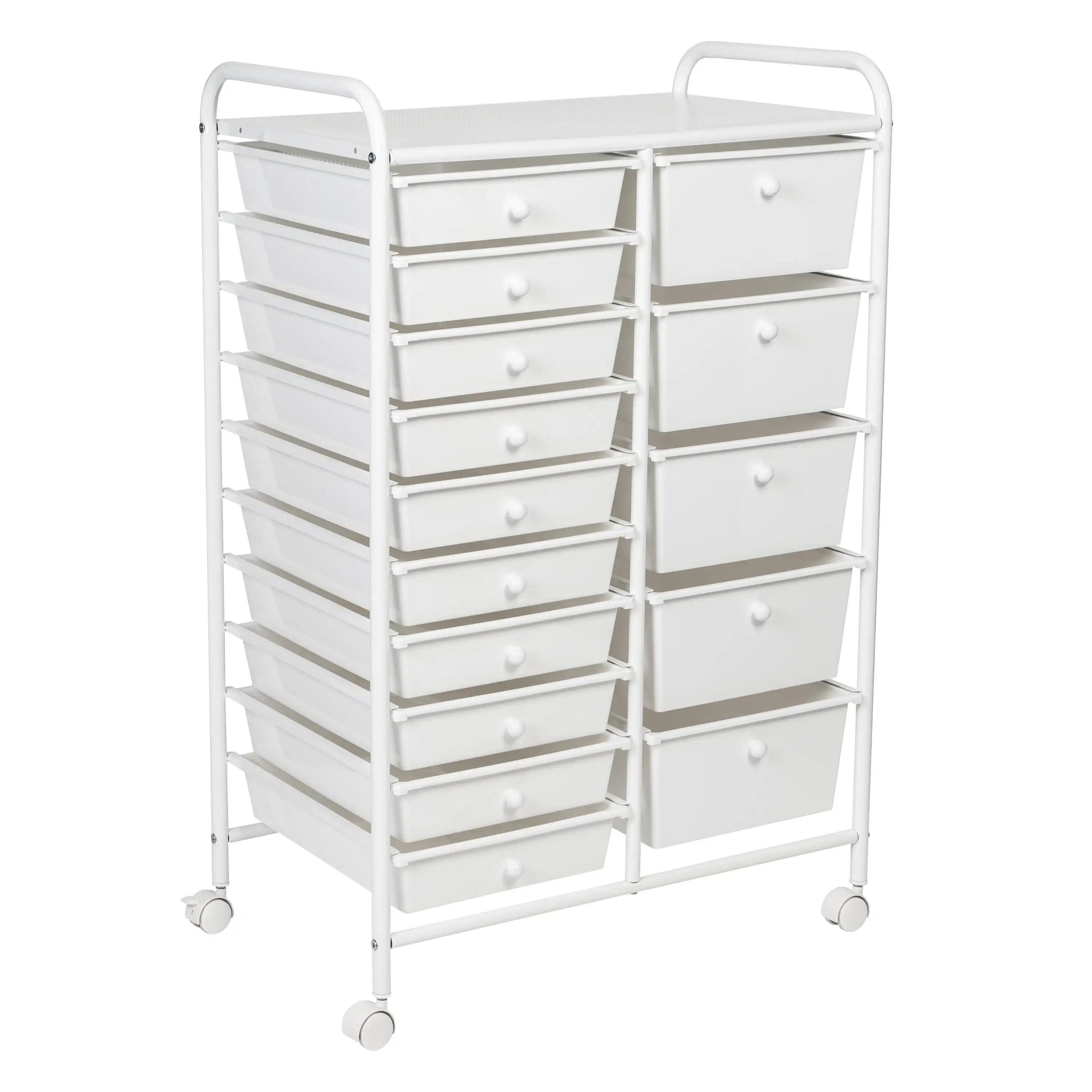 

Honey-Can-Do 15-Drawer Metal Rolling Storage Cart, White