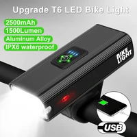 t6 led bicycle lantern 1500lumen usb rechargeable front light mtb road mountain bike lamp cycling flashlight bicycle accessories