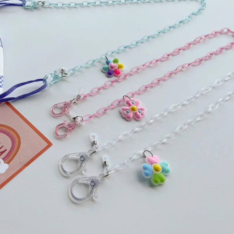 

Children's Glasses Chain Acrylic Sunglasses Lanyard Holder Strap Anti-lost Mask Chain Mask Strap Hang On Neck Eyewear Accesories