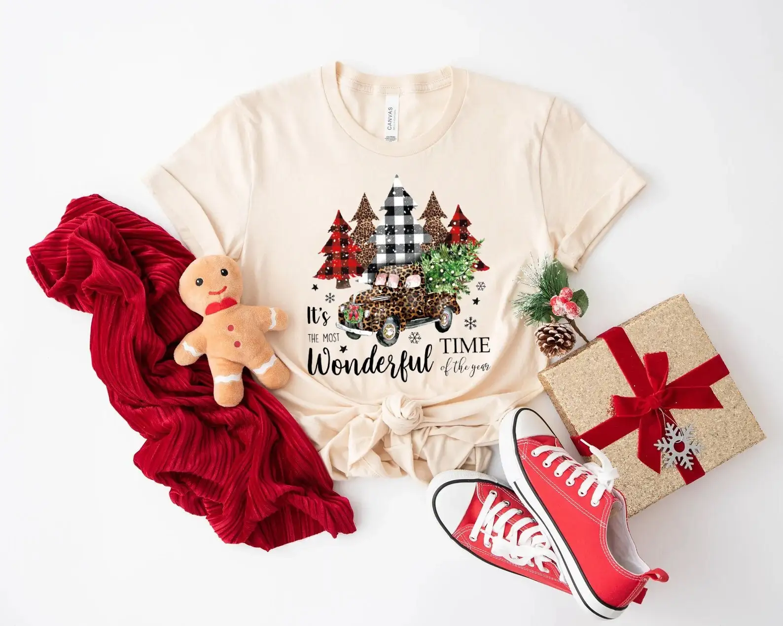 Это самое замечательное время года футболка грузовик Счастливого Рождества