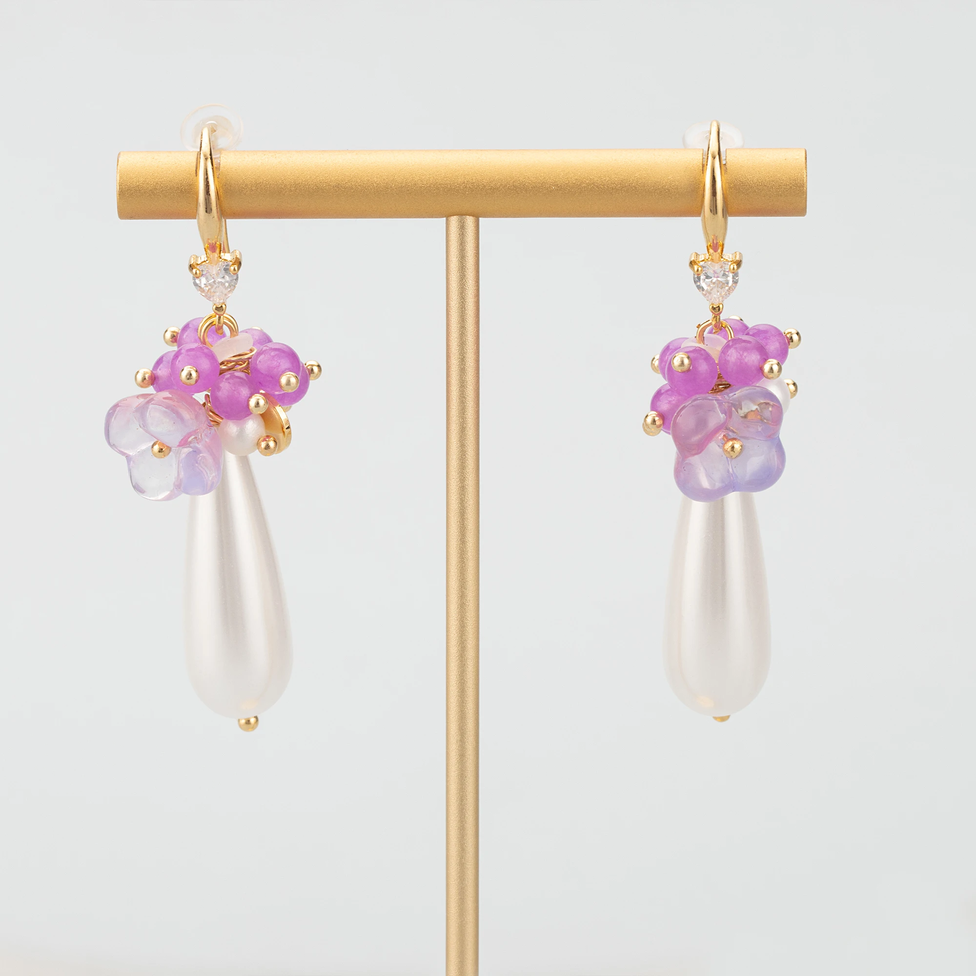 4 шт./партия ювелирные изделия GUFEATHER набор из натурального камня и пластикового