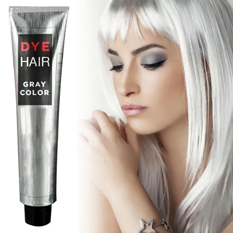 

Краска для серых волос с естественной мягкой формулой 3,52 унции, модные Продукты для волос унисекс для всех типов волос, длинные вьющиеся волосы