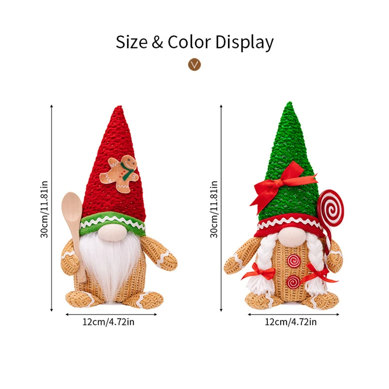 Рождественский пряничный человечек светящийся эльф гном рождественское