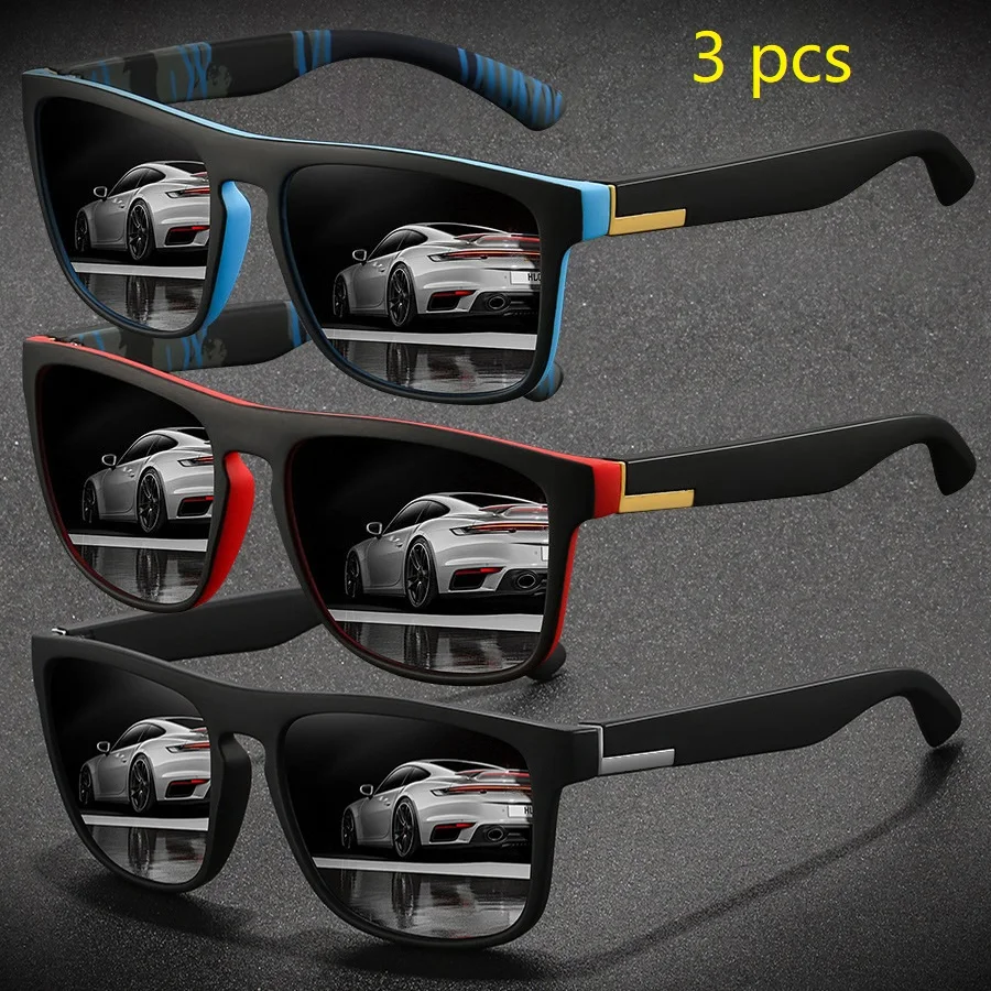 Очки солнцезащитные мужские/женские квадратные в стиле ретро