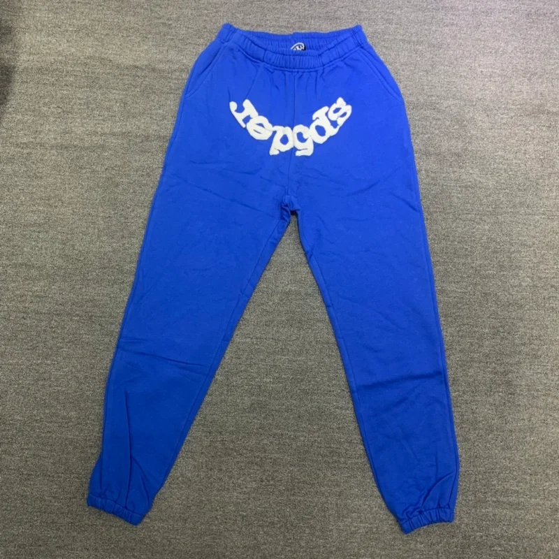 

Good Quality Blue Sp5der 555555 Angel Fashion Sweatpants Men 3D Puff Sp5der Letter Women Pants Joggers Drawstring Trousers